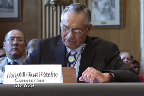 The Honorable A.T. “Rusty” Stafne, Chairman of the Fort Peck Assiniboine and Sioux Tribes, described the considerable need for victim services at Fort Peck Reservation. 