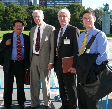 A. Wiggins, J. Lewis, T. Coulter, W. David at the UN, Sept 07