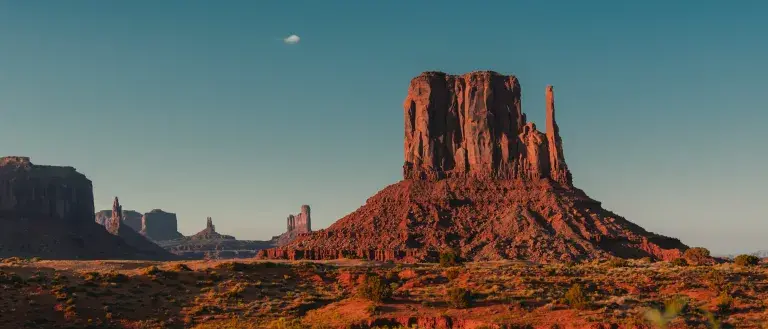monument valley at dusk