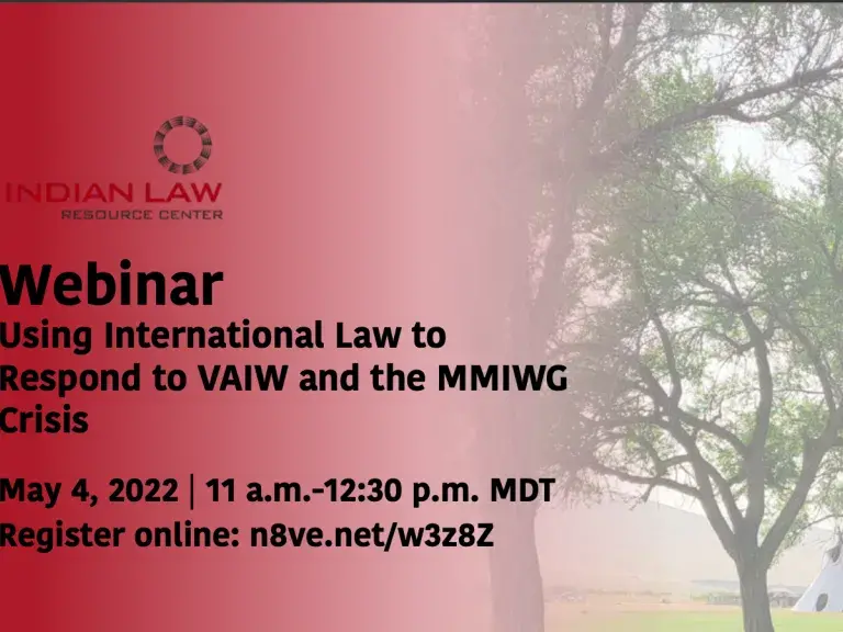 Using international law to respond to VAIW and the MMIWG Crisis