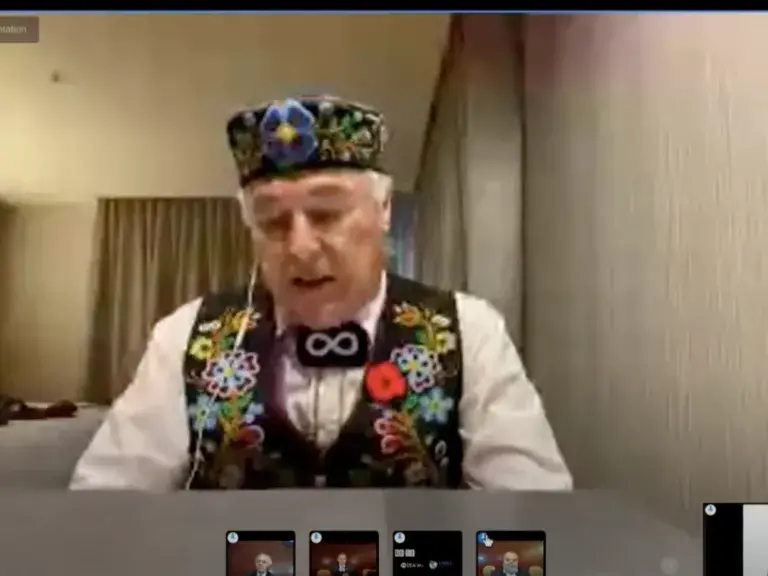 Screenshot of Indian Law Resource Center video: 2021 OAS General Assembly