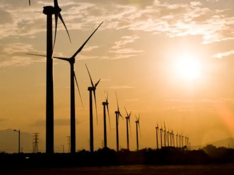 Image shows a row of Turbine